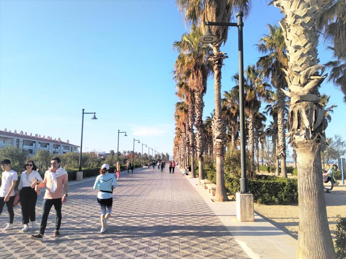 Habitacion En Playa Malvarrosa Con Bano Privado -No Ac- Valencia Luaran gambar